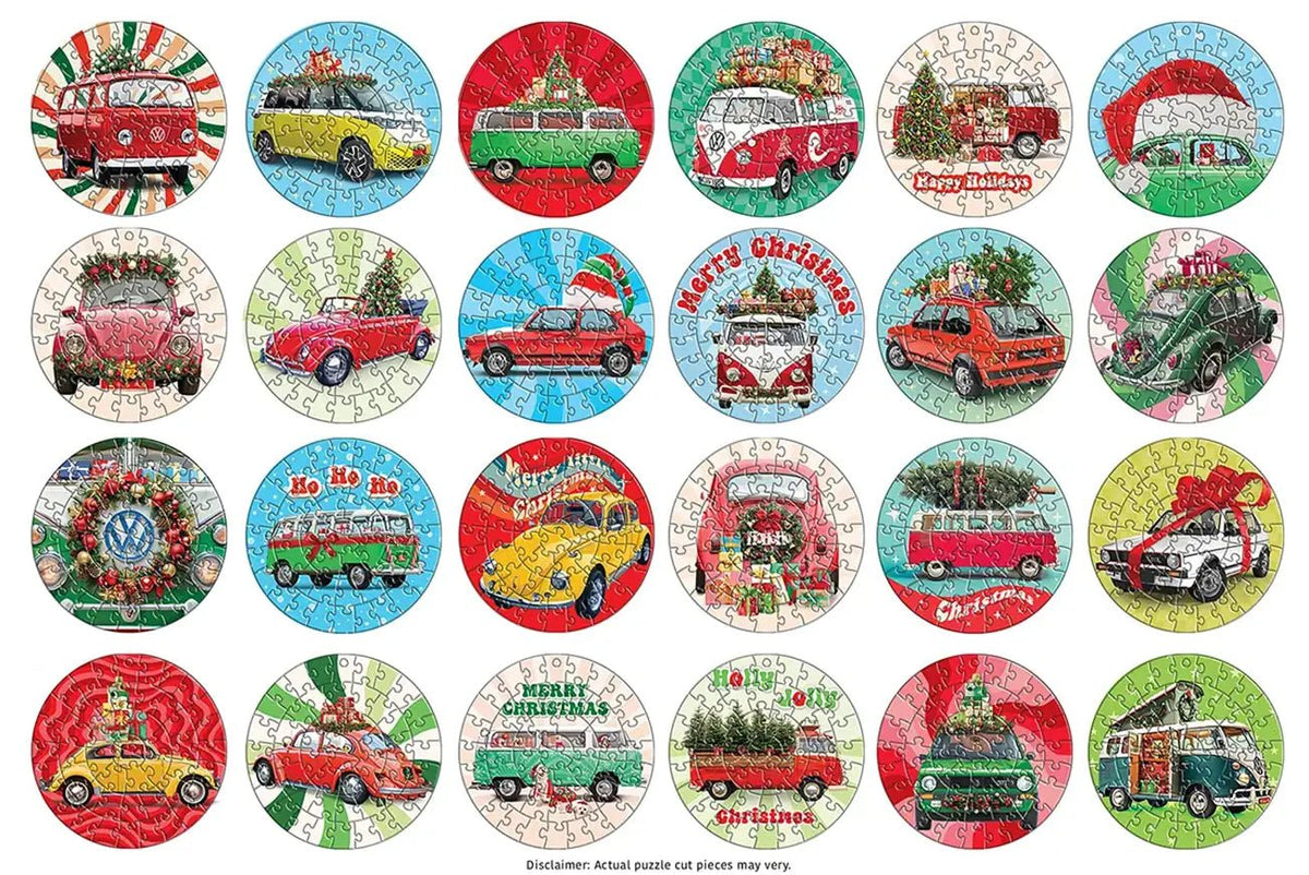 VW Christmas 24 x 50 Piece Advent Calendar Jigsaw Puzzles | Eurographics - Jigsaw Puzzles - The Puzzle Center