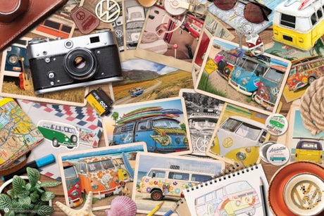 VW Road Trips Shaped Tin 550 Piece Jigsaw Puzzle by Eurographics - Retro & Unique - Eurographics - Jigsaw Puzzles - The Puzzle Center