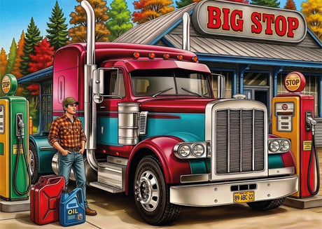 Welcoming Truck Stop 1000 Piece Jigsaw Puzzle | Delfy - Jigsaw Puzzles - The Puzzle Center
