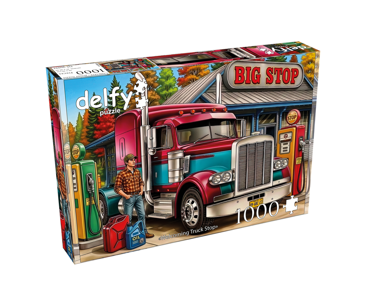 Welcoming Truck Stop 1000 Piece Jigsaw Puzzle | Delfy - Jigsaw Puzzles - The Puzzle Center