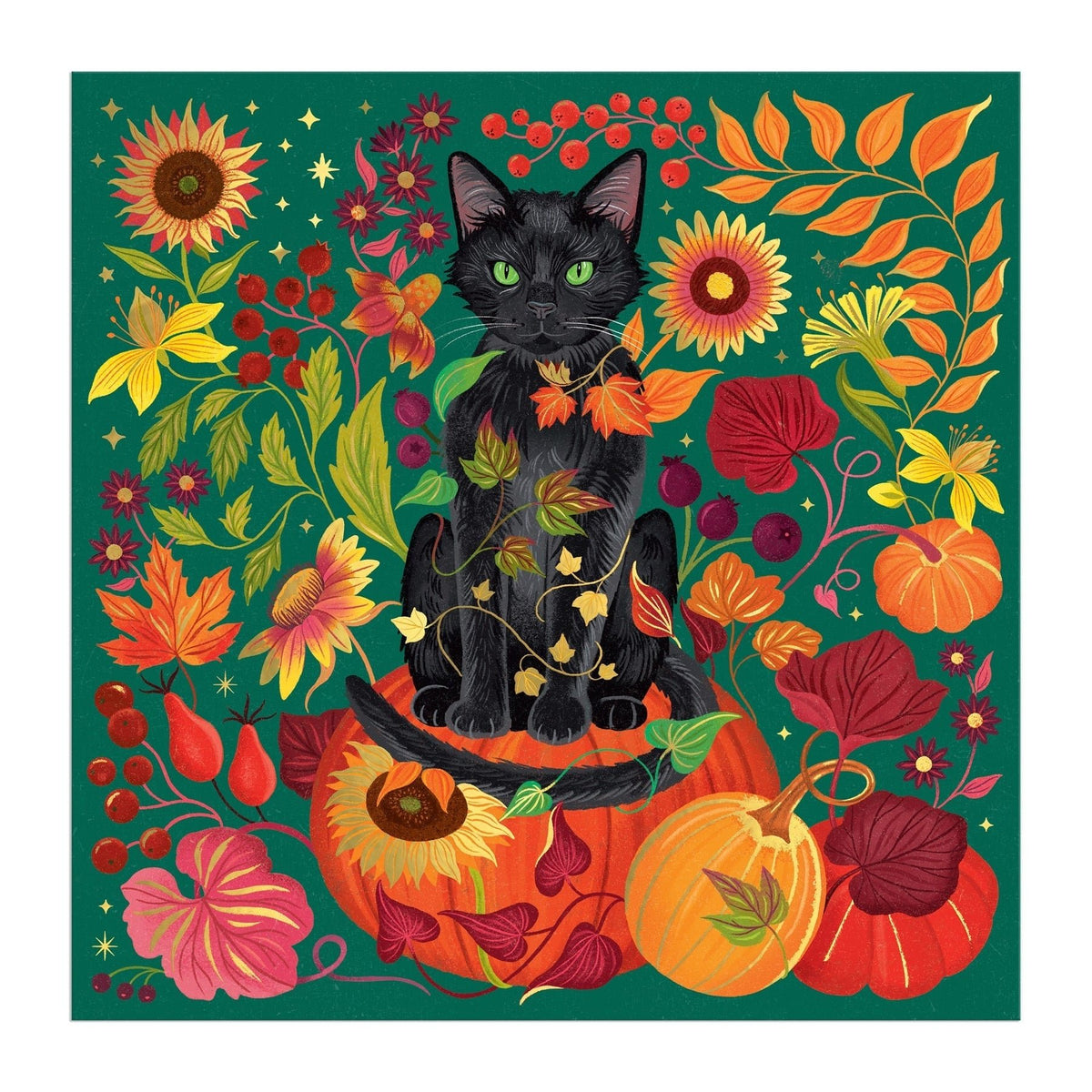 Whiskers of Autumn 500 Piece Foil Puzzle | Galison - Jigsaw Puzzles - The Puzzle Center