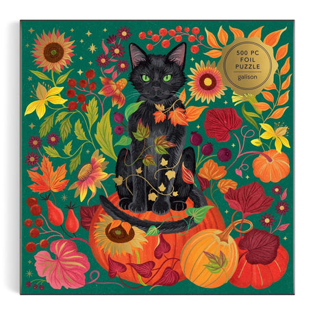 Whiskers of Autumn 500 Piece Foil Puzzle | Galison - Jigsaw Puzzles - The Puzzle Center