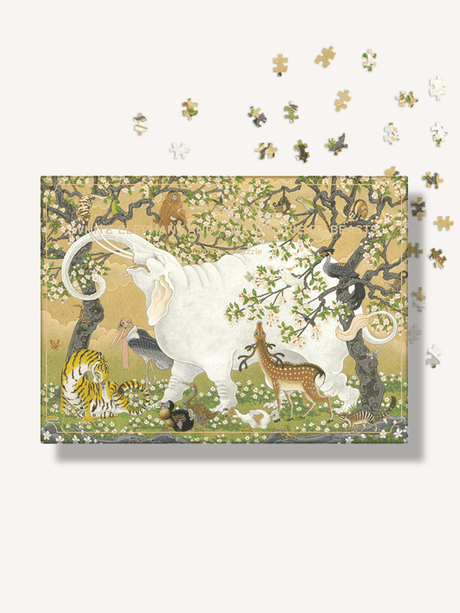White Elephant and a Menagerie of Beasts 1000 Piece Jigsaw Puzzle | The Puzzle Theory - Jigsaw Puzzles - The Puzzle Center