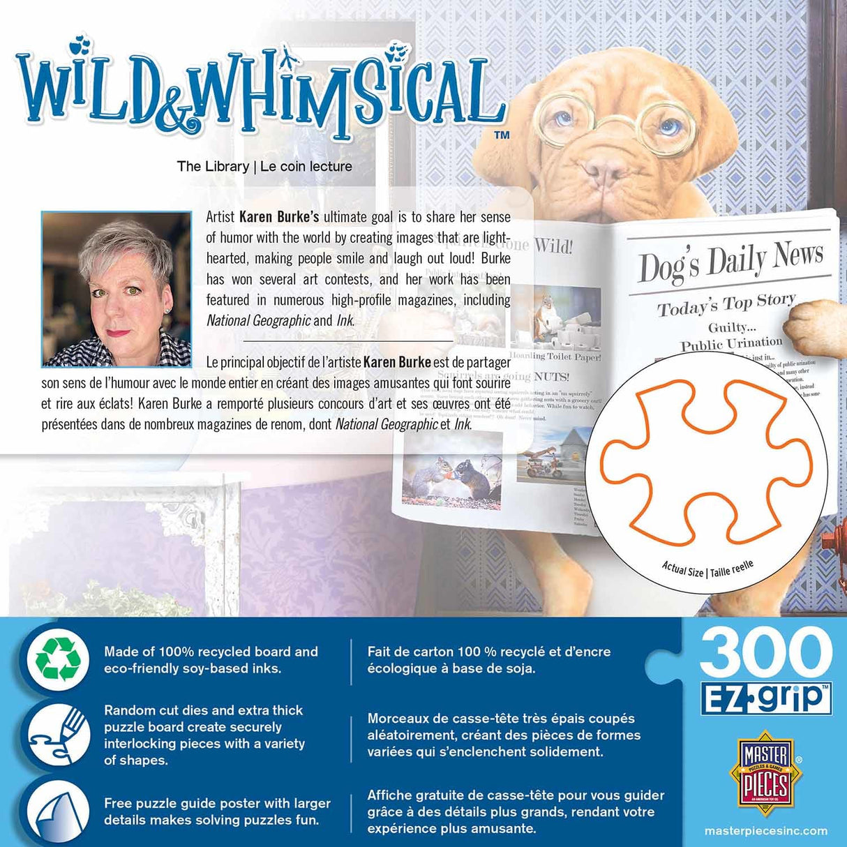 Wild & Whimsical The Library 300 Piece EZ Grip Jigsaw Puzzle | Masterpieces - Jigsaw Puzzles - The Puzzle Center