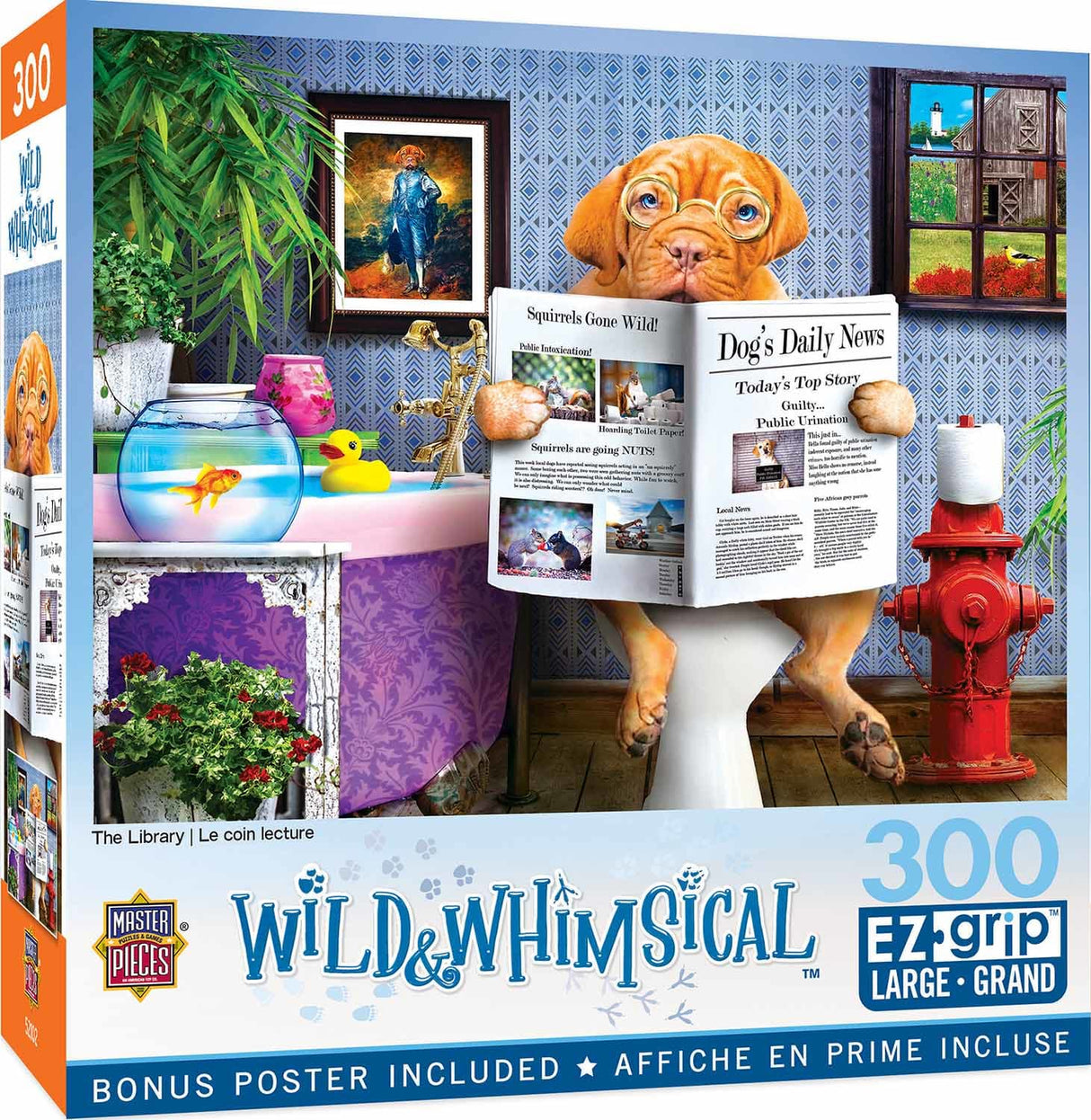 Wild & Whimsical The Library 300 Piece EZ Grip Jigsaw Puzzle | Masterpieces - Jigsaw Puzzles - The Puzzle Center