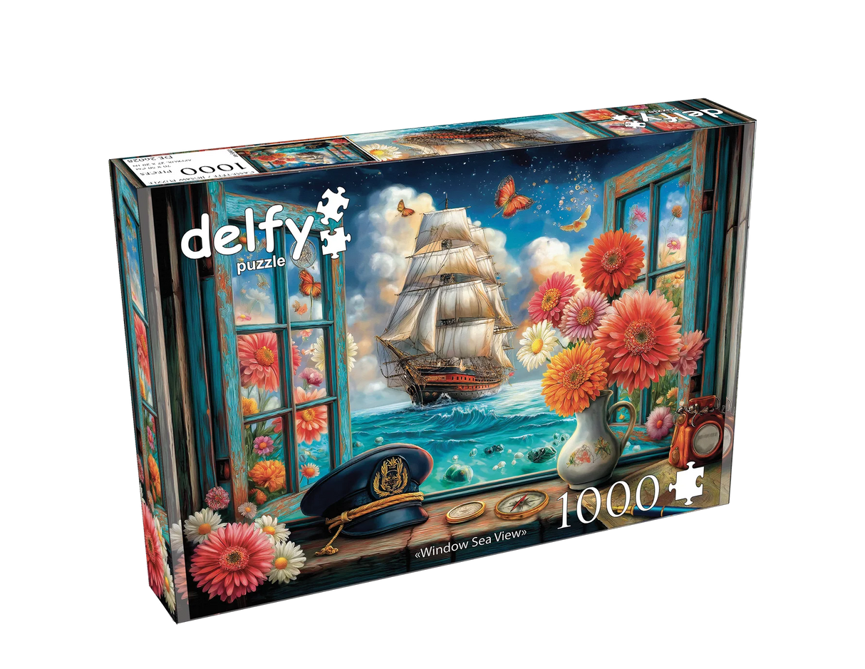Window Sea View 1000 Piece Jigsaw Puzzle | Delfy Puzzles - Jigsaw Puzzles - The Puzzle Center