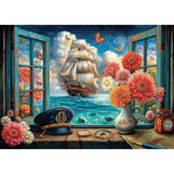 Window Sea View 1000 Piece Jigsaw Puzzle | Delfy Puzzles - Jigsaw Puzzles - The Puzzle Center