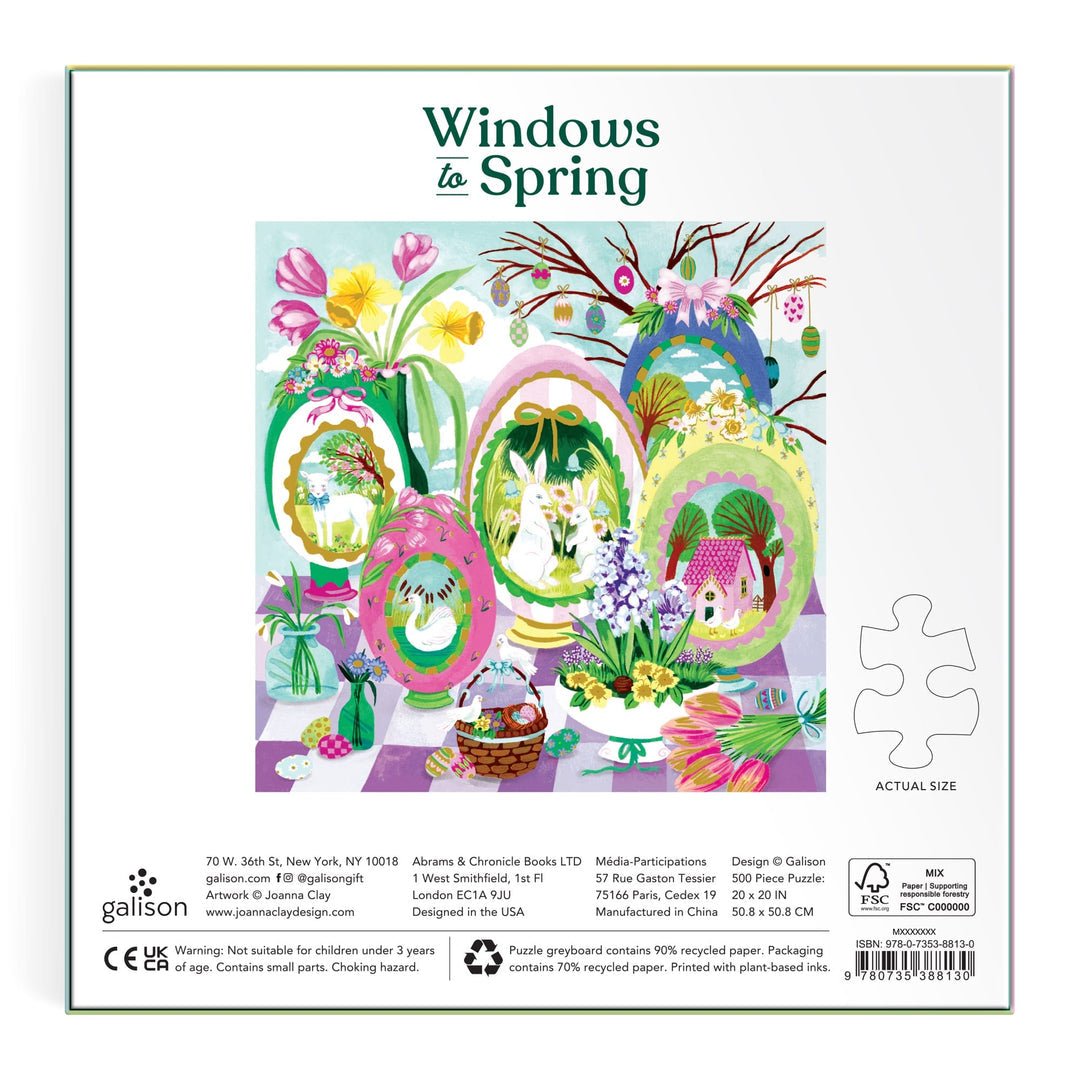 Windows To Spring 500 Piece Foil Jigsaw Puzzle | Galison - Jigsaw Puzzles - The Puzzle Center