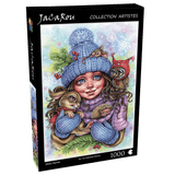 Winter Warmth 1000 piece puzzle by JaCaRou featuring Christine Karron’s artwork