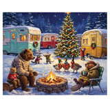 Woodland Christmas Campfire 1000 Piece Jigsaw Puzzle | Springbok Puzzles - Jigsaw Puzzles - The Puzzle Center