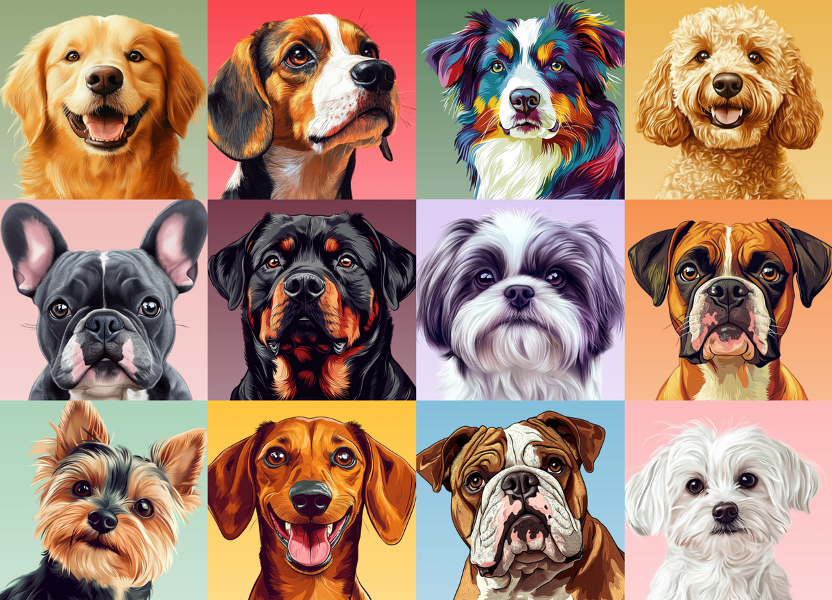 Woof, Yarf, Rowf 1000 Piece Jigsaw Puzzle | Snappy Puzzles - Jigsaw Puzzles - The Puzzle Center