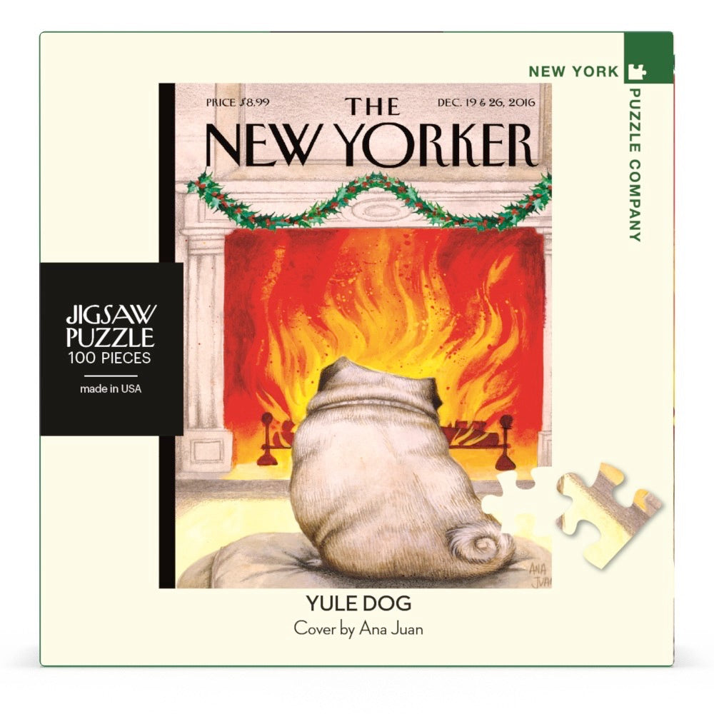 Yule Dog 100 Piece Mini Jigsaw Puzzle | New York Puzzle Company