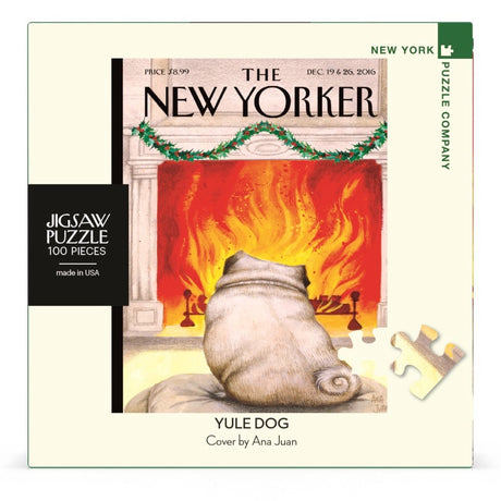 Yule Dog 100 Piece Mini Jigsaw Puzzle | New York Puzzle Company