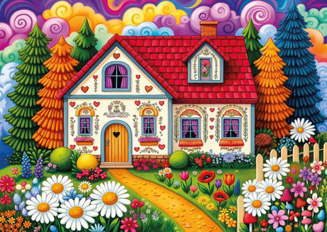 Zesty Garden Cottage 1000 Piece Jigsaw Puzzle | JaCaRou - Jigsaw Puzzles - The Puzzle Center