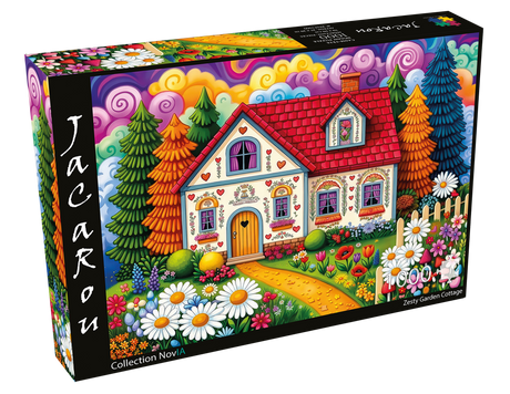 Zesty Garden Cottage 1000 Piece Jigsaw Puzzle | JaCaRou - Jigsaw Puzzles - The Puzzle Center