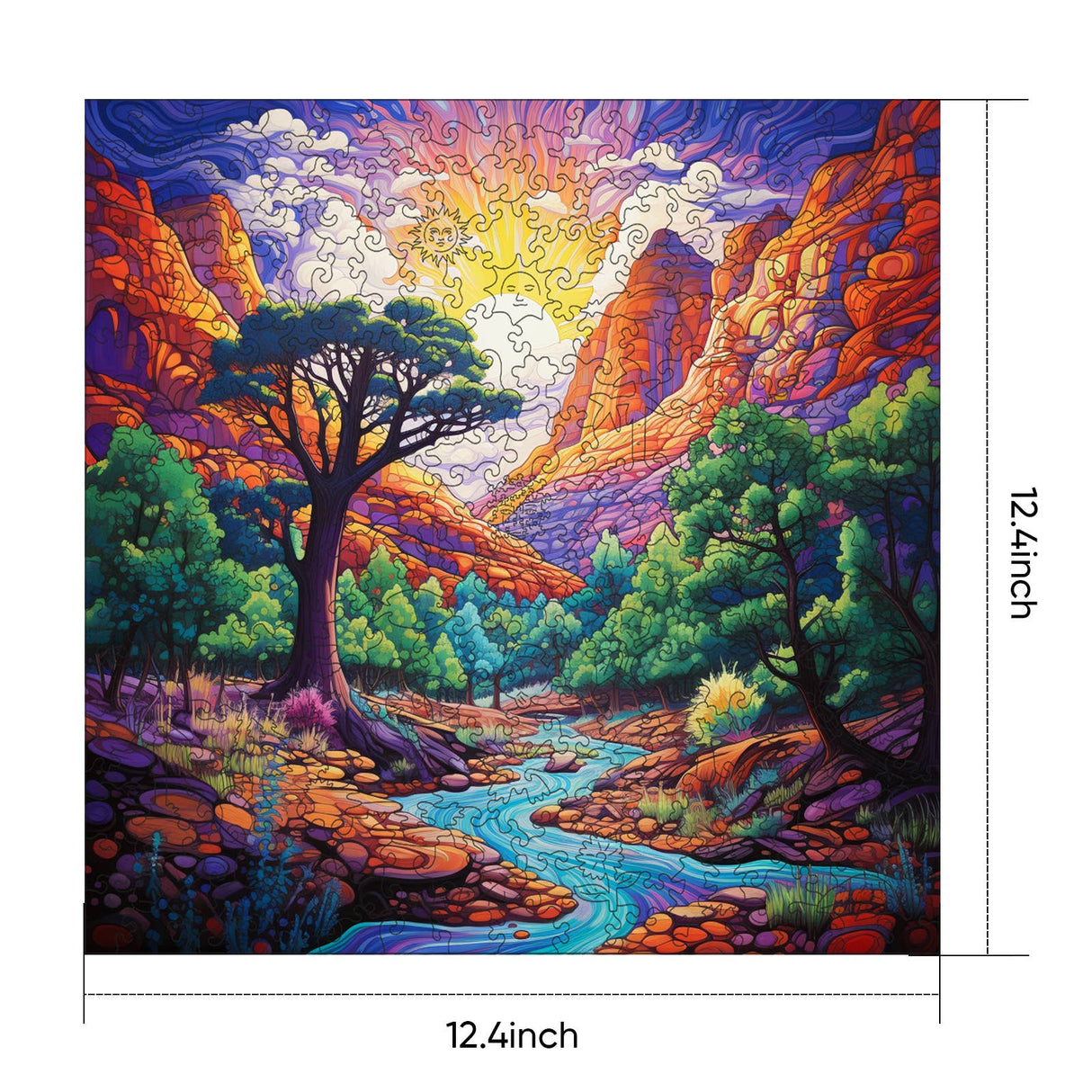 Zion Zen 300 Piece Wooden Jigsaw Puzzle | Trippy Puzzle Co - Jigsaw Puzzles - The Puzzle Center